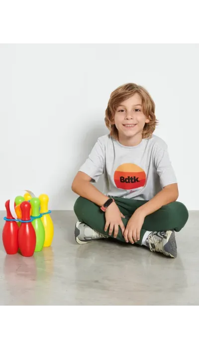 BodyTalk Unisex παιδικό παντελόνι φόρμας χακί