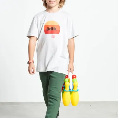 BodyTalk Unisex παιδικό παντελόνι φόρμας χακί