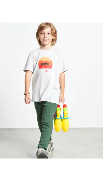 BodyTalk Unisex παιδικό παντελόνι φόρμας χακί
