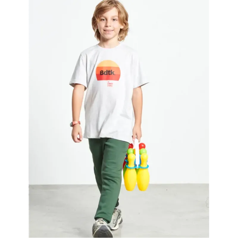 BodyTalk Unisex παιδικό παντελόνι φόρμας χακί BodyTalk Unisex παιδικό παντελόνι φόρμας χακί