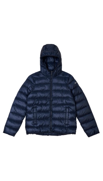 Champion Γυναικείο μπουφάν Puffer μμε κουκούλα μπλε