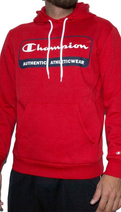 Champion Ανδρική μπλούζα με κουκούλα κόκκινη