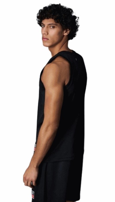 Champion Ανδρική μπλούζα τιράντα  Basketball mesh μαύρη 