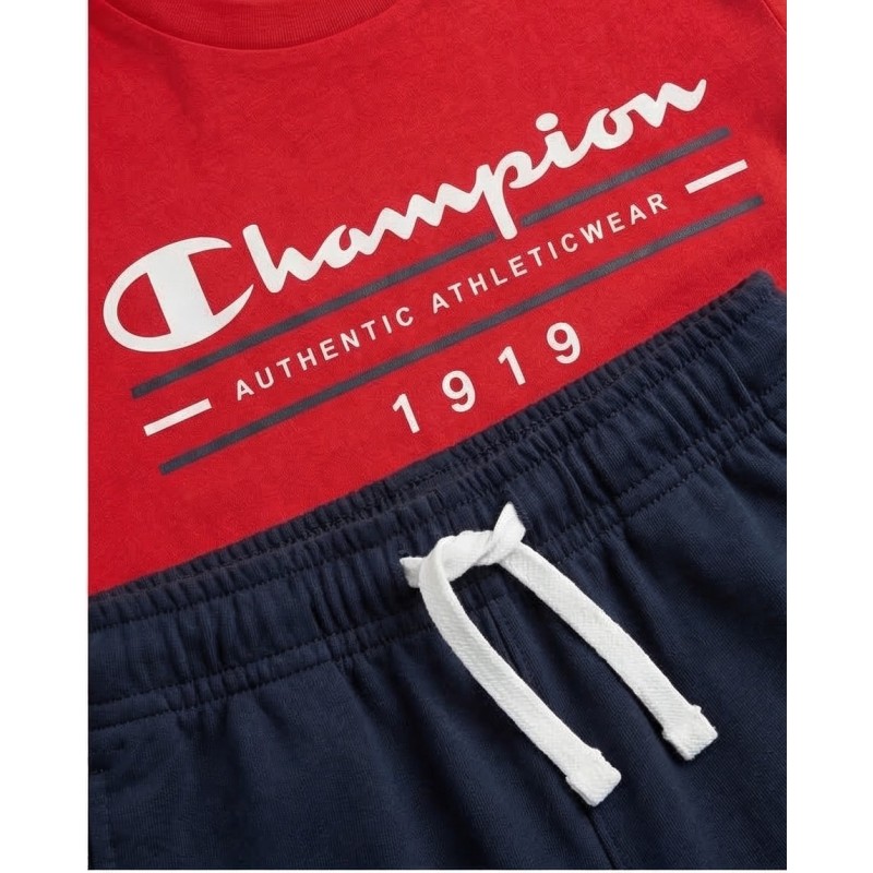 Champion Παιδικό σετ κοντομάνικη μπλούζα & βερμούδα κόκκινο