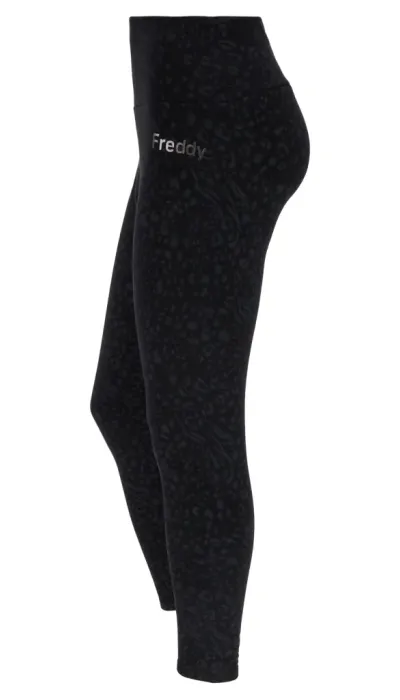 Freddy Γυναικείο αθλητικό κολάν με φλις μαύρο