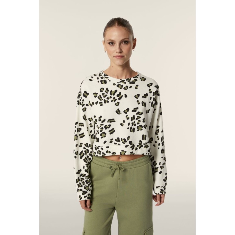 Freddy Γυναικεία Μπλούζα Φούτερ Με Animal Print Εκρού Freddy Γυναικεία Μπλούζα Φούτερ Με Animal Print Εκρού