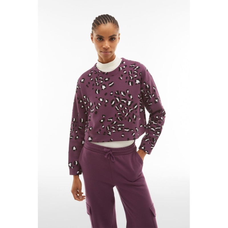Freddy Γυναικεία Μπλούζα Φούτερ Με Animal Print Μωβ Freddy Γυναικεία Μπλούζα Φούτερ Με Animal Print Μωβ