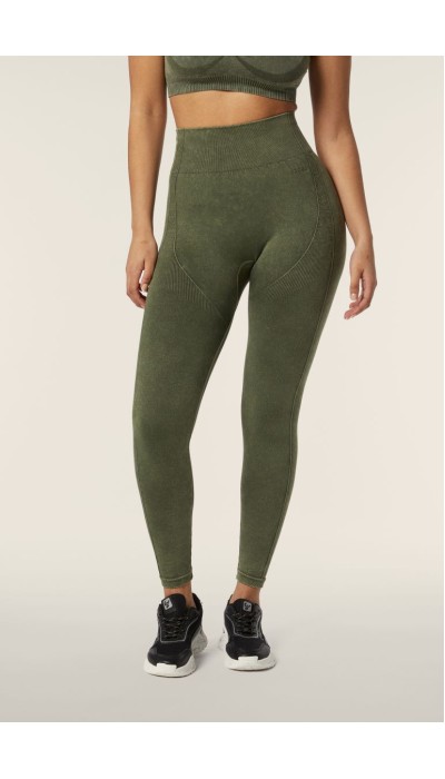 Freddy Γυναικείο Ψηλόμεσο Κολάν Washed Seamless Χακί