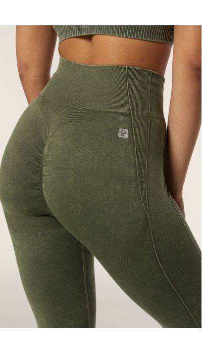 Freddy Γυναικείο Ψηλόμεσο Κολάν Washed Seamless Χακί