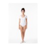 Godance Παιδικό κορμάκι μπαλέτου με κοντό μανίκι άσπρο