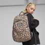 Puma Γυναικεία Τσάντα πλάτης Λεοπάρ Academy μπεζ