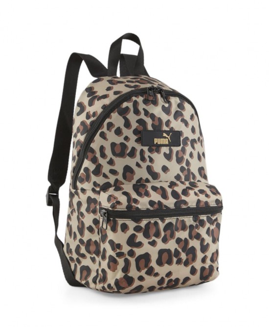 Puma Γυναικεία τσάντα πλάτης λεοπάρ Core Pop μπεζ