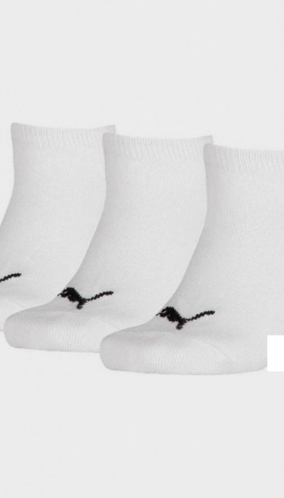 Puma Παιδικές|εφηβικές unisex κάλτσες σοσόνια άσπρες 3ζεύγη