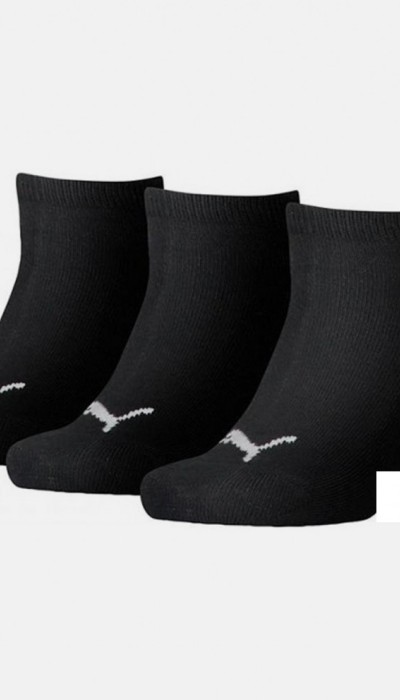 Puma Παιδικές|εφηβικές unisex κάλτσες σοσόνια μαύρες 3ζεύγη