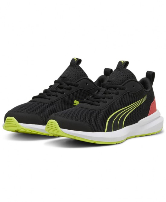Puma Εφηβικά Αθλητικά Παπούτσια για τρέξιμο Kruz Track Jr μαύρα