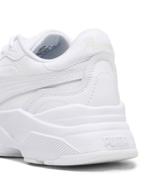 Puma Cassia via rose γυναικεία δερμάτινα sneakers άσπρα
