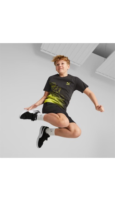 Puma X Mirculous Παιδική κοντομάνικη μπλούζα μαύρη 