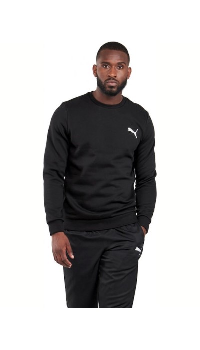 Puma Ανδρική μπλούζα φούτερ με λαιμόκοψη μαύρη