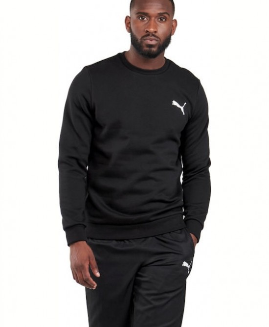 Puma Ανδρική μπλούζα φούτερ με λαιμόκοψη μαύρη