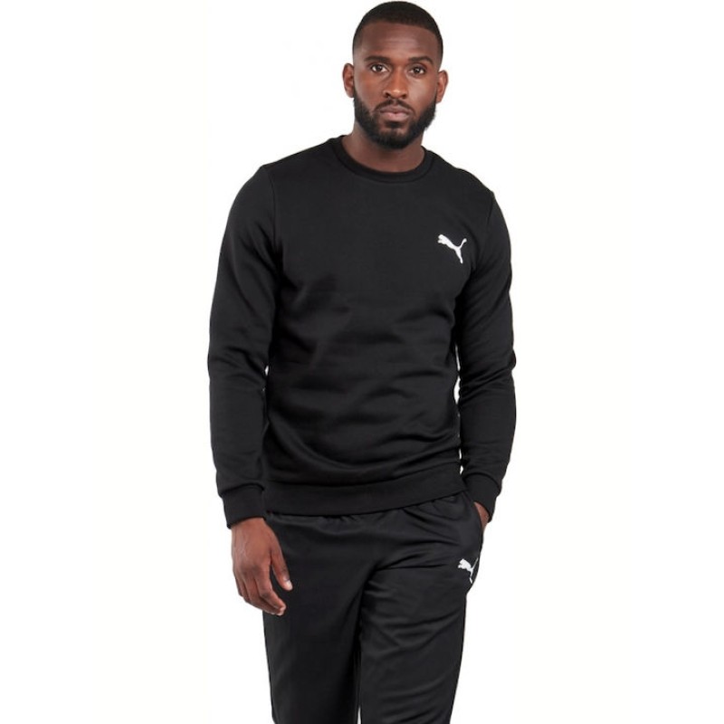 Puma Ανδρική μπλούζα φούτερ με λαιμόκοψη μαύρη Puma Ανδρική μπλούζα φούτερ με λαιμόκοψη μαύρη