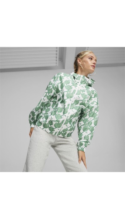 Puma Γυναικείο Αντιανεμικό Μπουφάν Blossom άσπρο