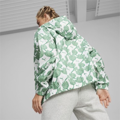 Puma Γυναικείο Αντιανεμικό Μπουφάν Blossom άσπρο
