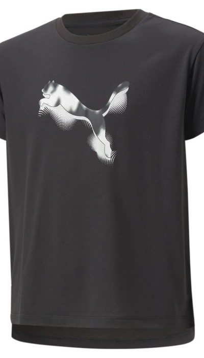 Puma Παιδική κοντομάνικη μπλούζα για κορίτσι  μαύρη