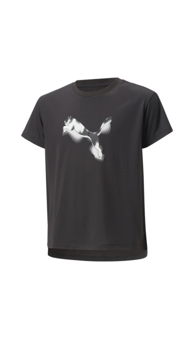 Puma Παιδική κοντομάνικη μπλούζα για κορίτσι  μαύρη