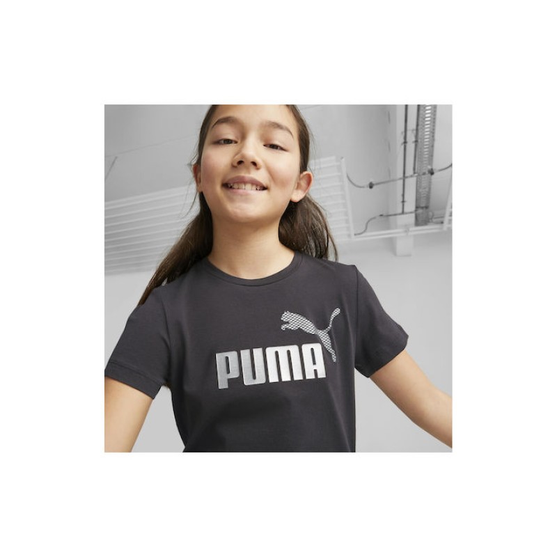 Puma Παιδική κοντομάνικη μπλούζα για κορίτσι Mermaid μαύρη Puma Παιδική κοντομάνικη μπλούζα για κορίτσι Mermaid μαύρη