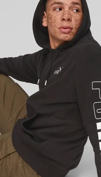 Puma Ανδρική ζακέτα Power Winterized Full-Zip μαύρη