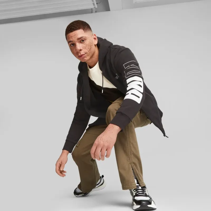 Puma Ανδρική ζακέτα Power Winterized Full-Zip μαύρη Puma Ανδρική ζακέτα Power Winterized Full-Zip μαύρη