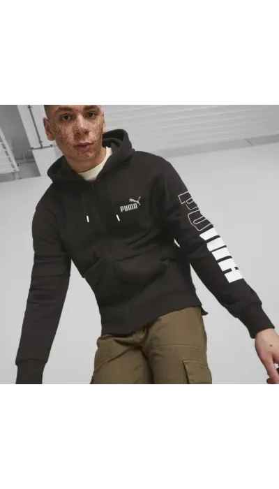 Puma Ανδρική ζακέτα Power Winterized Full-Zip μαύρη