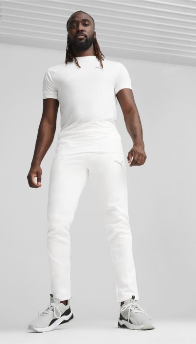 Puma Ανδρικό παντελόνι Evostripe Drycell slimfit άσπρο