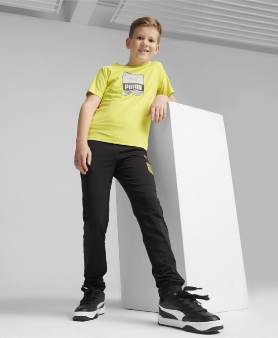 Puma Παιδική κοντομάνικη μπλούζα για αγόρι Active Sport κίτρινη