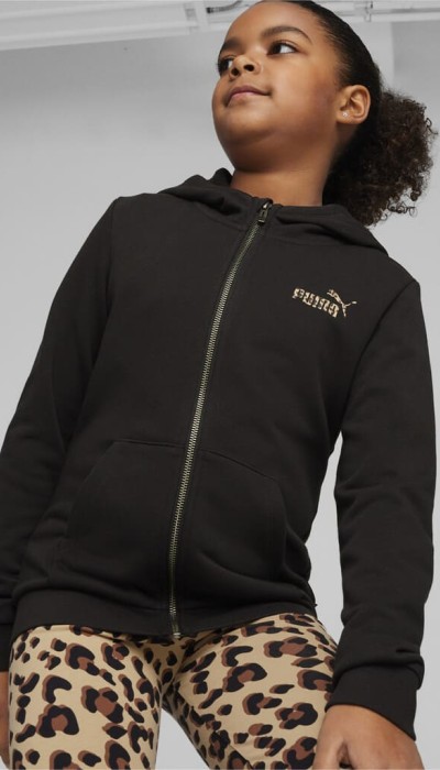 Puma Παιδική Ζακέτα Ess Animal μαύρη