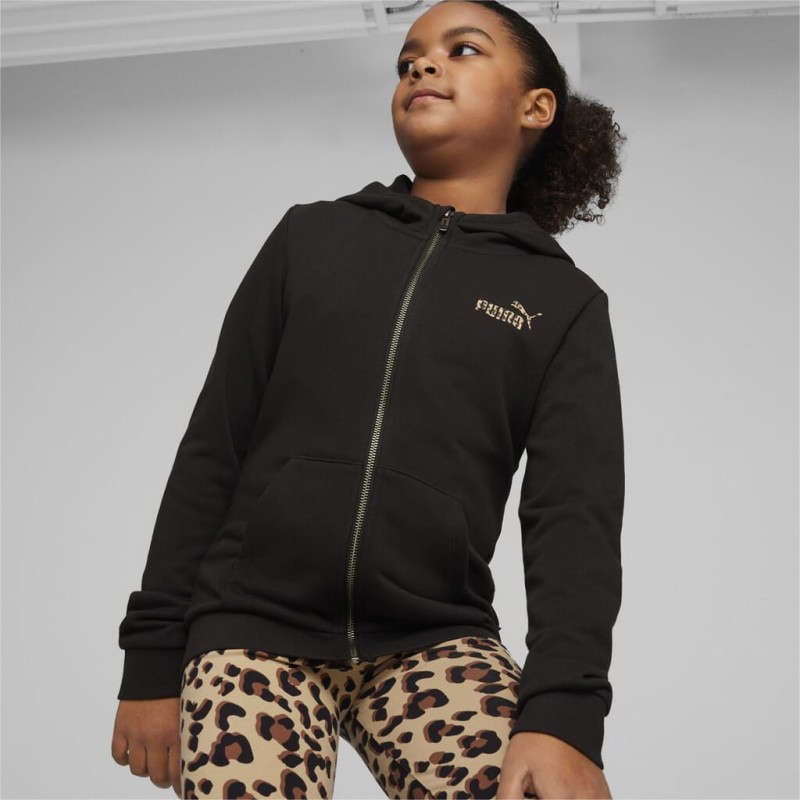 Puma Παιδική Ζακέτα Ess Animal μαύρη Puma Παιδική Ζακέτα Ess Animal μαύρη