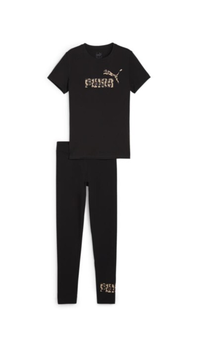 Puma Παιδικό Σετ για κορίτσι μπλούζα και κολάν μαύρα