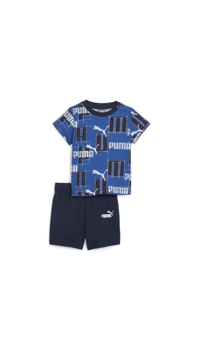 Puma Μπεμπέ σετ μπλούζα και σορτς Mini Cats μπλε