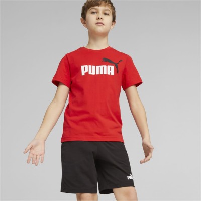 Puma Παιδικό σετ για αγόρι μπλούζα και βερμούδα κόκκινο
