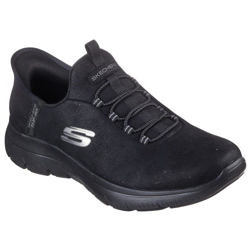 Skechers Γυναικεία Δερμάτινα Αθλητικά παπούτσια Summits Slip-Ins μαύρο Skechers Γυναικεία Δερμάτινα Αθλητικά παπούτσια Summits Slip-Ins μαύρο