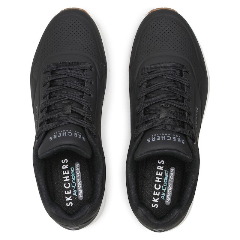 Skechers Ανδρικά παπούτσια sneakers Stand on air μαύρα Skechers Ανδρικά παπούτσια sneakers Stand on air μαύρα