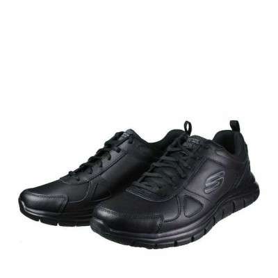 Skechers Ανδρικά Αθλητικά Παπούτσια Δερμάτινα Μαύρα 