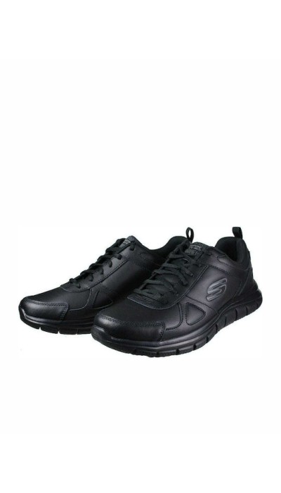 Skechers Ανδρικά Αθλητικά Παπούτσια Δερμάτινα Μαύρα 