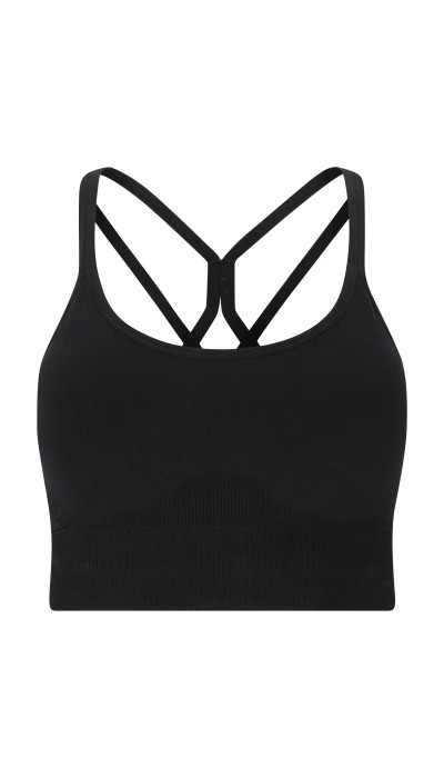 Athlecia Γυναικείο Μπουστάκι Foan Seamless Χαμηλής Υποστήριξης Μαύρο