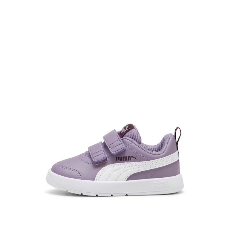 Puma Παιδικό αθλητικό παπούτσι Sneaker για κορίτσι Courtflex 3V Inf Μωβ Puma Παιδικό αθλητικό παπούτσι Sneaker για κορίτσι Courtflex 3V Inf Μωβ