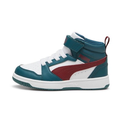 Puma Παιδικά Αθλητικά Μποτάκια Με Αυτοκόλλητο Rebound Πολύχρωμα