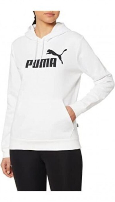 Puma Γυναικεία Μπλούζα Φούτερ με Κουκούλα Άσπρη