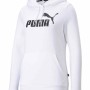 Puma Γυναικεία Μπλούζα Φούτερ με Κουκούλα Άσπρη