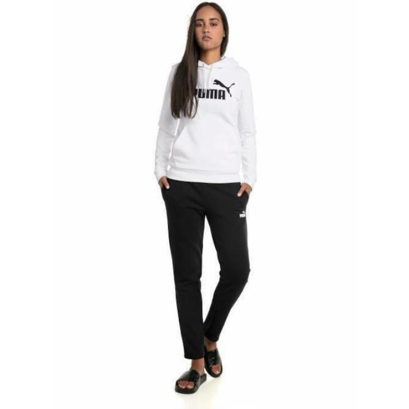Puma Γυναικεία Μπλούζα Φούτερ με Κουκούλα Άσπρη Puma Γυναικεία Μπλούζα Φούτερ με Κουκούλα Άσπρη