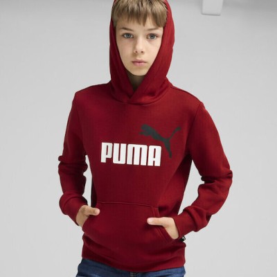 Puma Παιδική Μπλούζα Φούτερ με Κουκούλα Μπορντώ